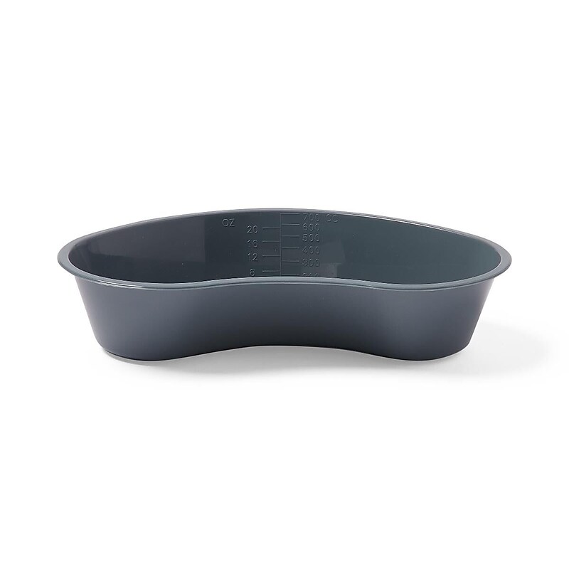 Medline Plastic Emesis Basins, Graphite, 700 ml, 250/Pack (DYND80367) image 1