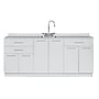 Viva Comfort 36.75"H x 72"W Exam Room Medical Cabinet With Sink, 2-Doors, 3-Drawers, Gray (ME902-BASE-72-CS-GRY-MK)~#|#~2B9CDA99-E178-4640-B86B9B9C0750D686_sc7