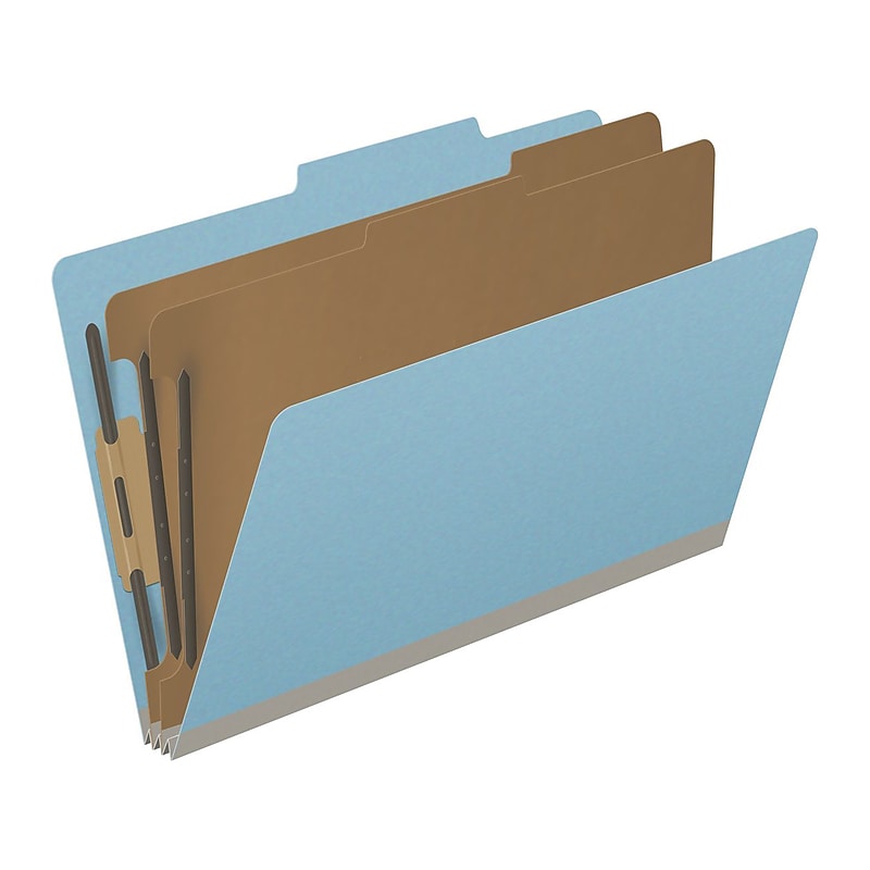 Medical Arts Press Pressboard Classification Folder, 2 Dividers, 2" Expansion, Legal Size, Blue, 10/Box (DV-T52-26-3BLU) image 1
