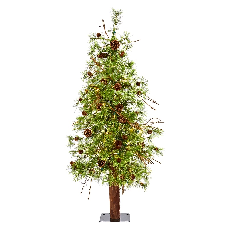 Nearly Natural 4-ft. Wyoming Alpine Pre-Lit Artificial Christmas Tree, 50 Lights (T1432) image 1