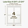 Avery Hemp Rectangle Laser/Inkjet Multipurpose Labels, 4-3/4" x 3-3/4", Off-White (80/Pack)~#|#~2BA08413-026C-4BB1-962D2FD84E496108_sc7