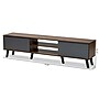Baxton Studio Clapton TV Stand, Screens up to 78", Grey/Walnut Brown/Black (179-11225-HiT)~#|#~2BA0B24C-CCFC-4A7A-A0284FB790BB00FF_sc7