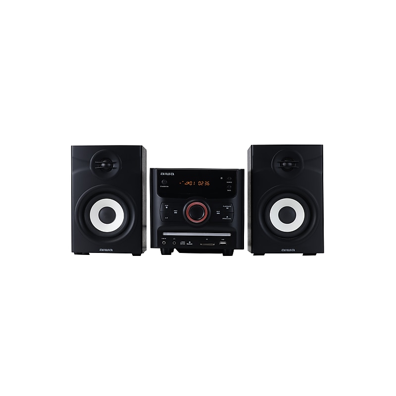 Aiwa Bluetooth Micro Hi-Fi System, Black (AI8001-BLK-STK-1) image 1