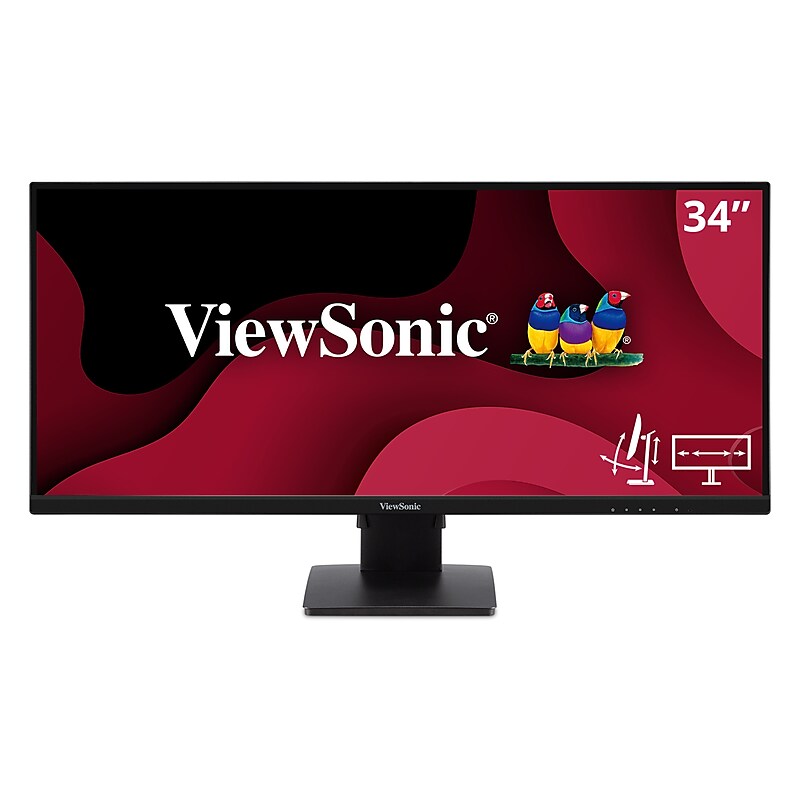 ViewSonic UltraWide WQHD 34" 75 Hz LCD  Monitor, Black (VA3456-MHDJ) image 1