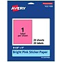 Avery Laser/Inkjet Rectangle Multipurpose Labels, 8.5" x 11", Bright Pink, 20/Pack (94269)~#|#~2BACC21E-903B-44BA-9E6A5F69296FD295_sc7