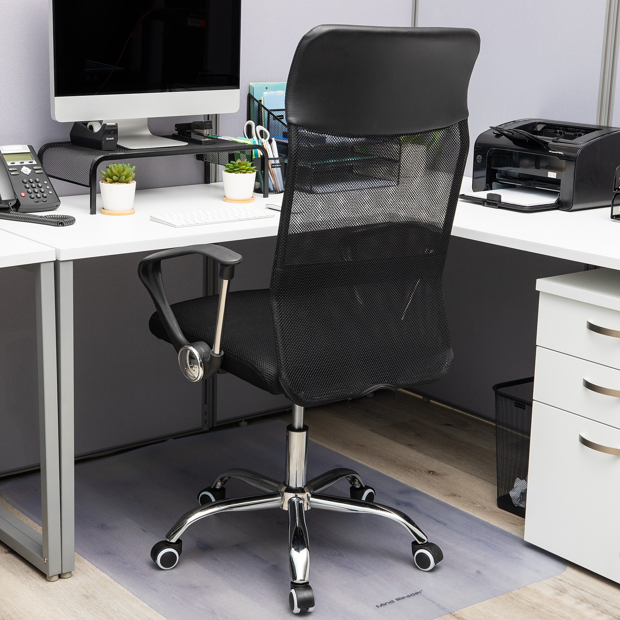 Mind Reader Ergonomic Mesh Swivel Computer and Desk Chair, Black (OFFCHAIR19-BLK) Sansujyuku sansujyuku.com