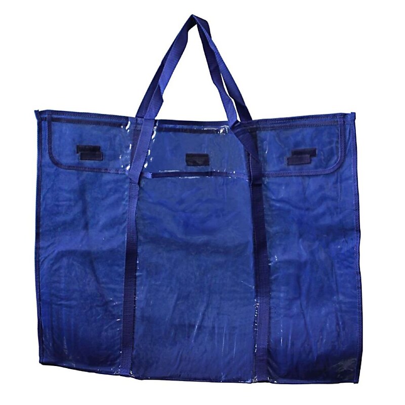Carson Dellosa Deluxe Bulletin Board and Pocket Chart Storage, 30" x 24", Blue/Clear (CD-180000) image 1