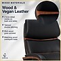 Finch NEO TWO Ergonomic Vegan Leather/Wood Swivel Executive Chair, Black (52373-BLK)~#|#~2BAF09B2-FB99-4FE0-847A1A7FE7E4B3FD_sc7