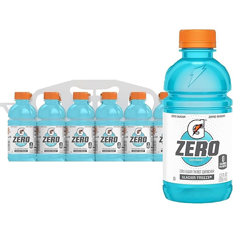 Gatorade Zero Sugar-Free Glacier Freeze Sports Drink, 12 fl. oz., 24 Bottles/Carton (04342) image 1