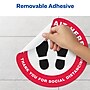 Avery Directional "Please Wait Here" Preprinted Floor Decals, 10.5" Diameter, White/Red, 5/Pack (83090)~#|#~2BB944C9-E5E3-442C-BCD89F8A527E7FA5_sc7