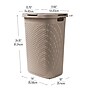 Mind Reader 15.85-Gallon Laundry Hamper with Lid, Plastic, Tan (60HAMP-BRNM)~#|#~2BBAC646-0183-4A2B-BDBFF711297CDDD0_sc7