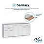 Viva Comfort 36'' H x 72" W Exam Room Medical Cabinet with 24" W Right Side Desk, 6 Doors, 3 Drawers (90272-NS-GRY-AO)~#|#~2BC123B2-57B7-4AF1-B754DD568761BADB_sc7
