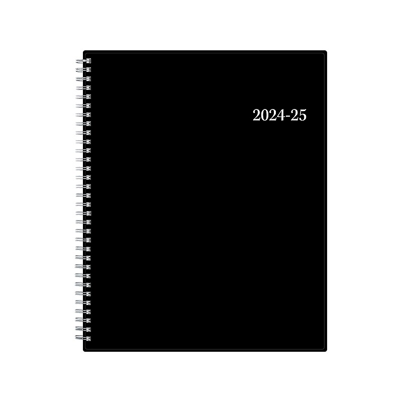 2024-2025 Blue Sky Enterprise 8.5" x 11" Academic Weekly & Monthly Planner, Plastic Cover, Black (130609-A25) image 1