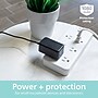 Philips Adapt 6-Outlet Adapter-Spaced Surge Protector, 1080J, 8 ft. Braided Cord, White (SPC6066WB/37-T2)~#|#~2BC70808-D7B1-43F1-85984338F4F1F7B4_sc7