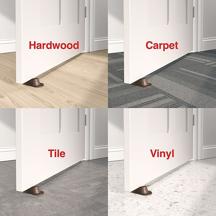 Staples Large Rubber Door Stops, Brown, 12/Pack (ST62712-12PK