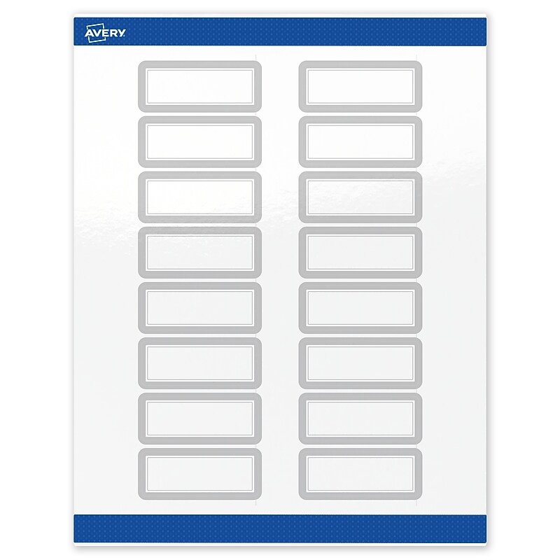 Avery Laser/Inkjet Rectangle Multipurpose Labels, 1" x 2-5/8", White, 40/Pack (S00-F36) image 1