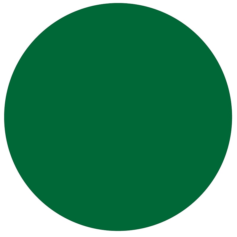 Decker Tape Round Inventory Labels, 2" Dia, Standard Green, 1000/Roll (SL6131-SG) image 1