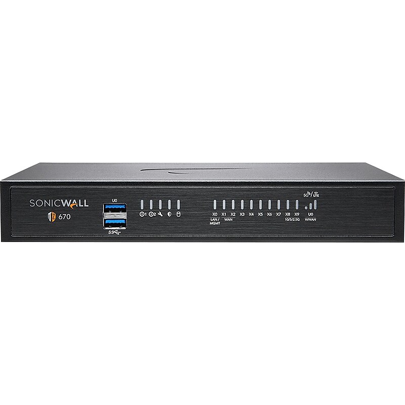 Sonicwall TZ670 Next-Generation Firewall, Desktop (02-SSC-5675) image 1