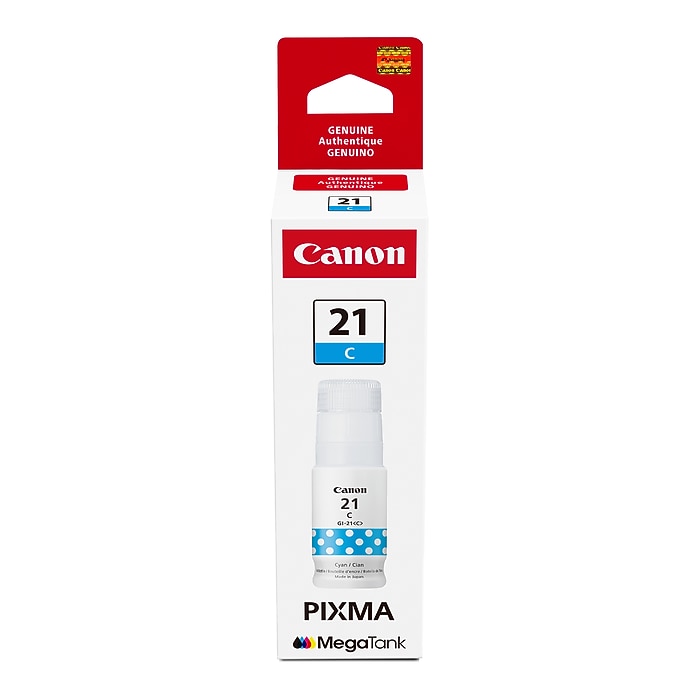 Canon GI-21 Cyan Standard Yield Ink Bottle (CNM4537C001) | Staples