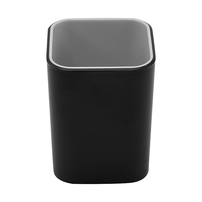 Advantus Fusion Plastic Pencil Cup, Black and Gray, Each (37680) image 1