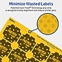 Avery Square Scalloped Laser/Inkjet Multipurpose Labels, 1-5/8" x 1-5/8", Bright Yellow (400/Pack)~#|#~2BD9F130-3307-4285-9E64773E9CF96D98_sc7