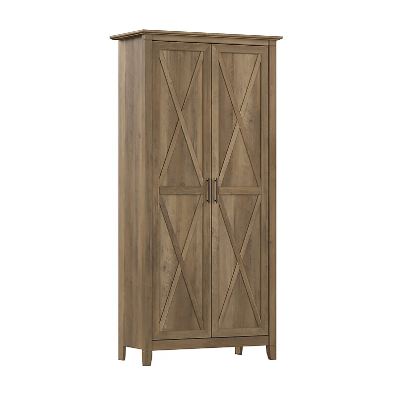 Bush Furniture Key West 66"H Storage Cabinet with 5 Shelves, Reclaimed Pine (KWS266RCP-03) image 1