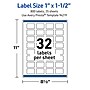 Avery Waterproof Rectangle Laser Multipurpose Labels, 1" x 1.5", White, 800/Pack (19479399241)~#|#~2BE1A4C0-C36B-4693-9640F002A5EFB404_sc7