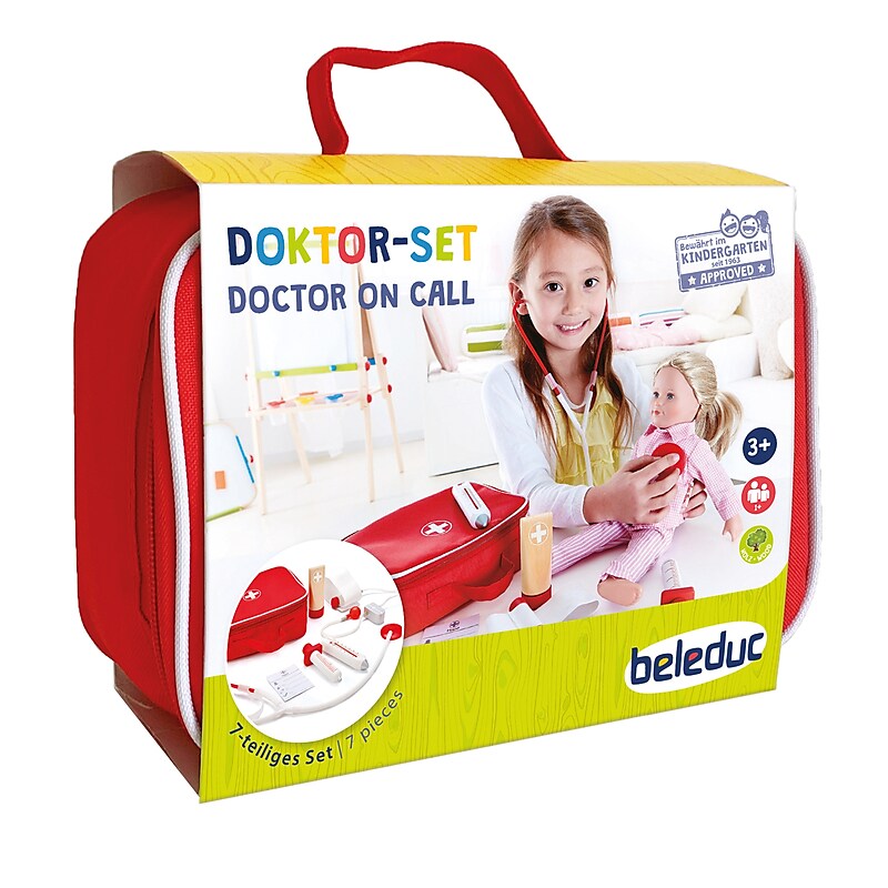 Beleduc Doctor On Call Play Set, Red/White, 7 Pieces/Set (PLWB24233) image 1