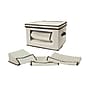 Household Essentials 38.8 Quart Serveware Storage Box with Lid, Fabric, Cream (547)~#|#~2BE37B06-F3E5-4019-A313ADE025B89E69_sc7