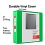 Staples 3" 3-Ring View Binder, D-Ring, Green (55428/26354)~#|#~2BE40FA8-4198-4ADF-B6963A34B76DF55A_sc7