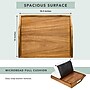 Rossie Home 16.5" x 13" x 3.7" Lap Tray with Pillow, Natural Acacia (76106)~#|#~2BED955F-7881-4BA2-B965217365A933BB_sc7