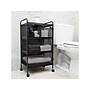 Mind Reader 4-Drawer Mobile Utility Cart with Wheels, Metal, Black (4DRMESH-BLK)~#|#~2BF4BD63-F3B5-468C-BB1767417B3877E7_sc7