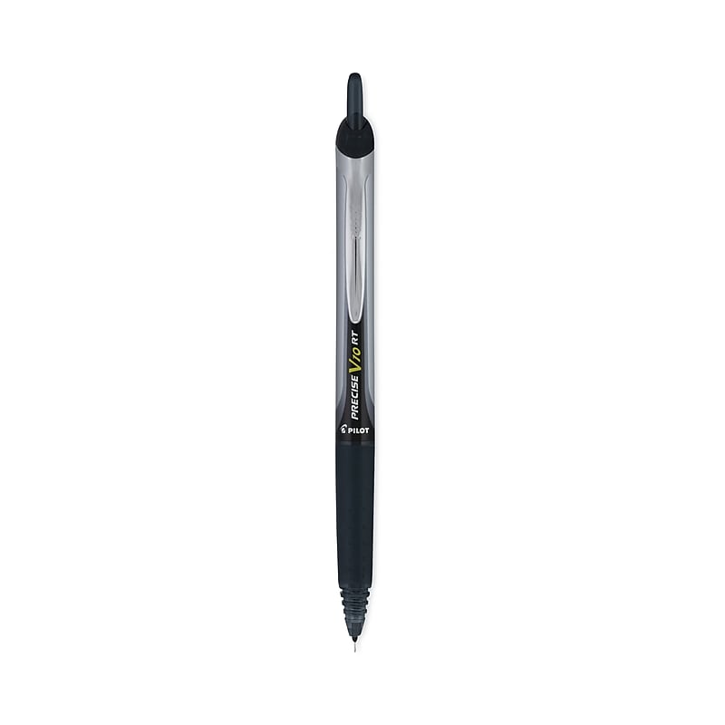 Pilot V10 Retractable Rollerball Pen, Bold Point, 1.0 mm, Black Ink, 12/Pack (PIL13450) image 1