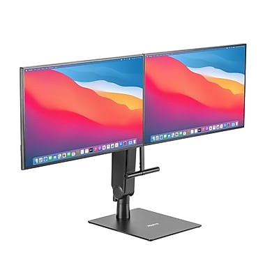 Mount-It! Height Adjustable Dual Monitor Arm, Freestanding Mount, Fits 17″-32″ Monitors, Black (MI-2758) Sansujyuku sansujyuku.com
