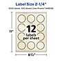 Avery Pearlized Ivory Burst Multipurpose Labels, 2.25", Ivory, 1200/Box (94608)~#|#~2BF65DDE-4478-442C-AA9171F207B4AEDF_sc7
