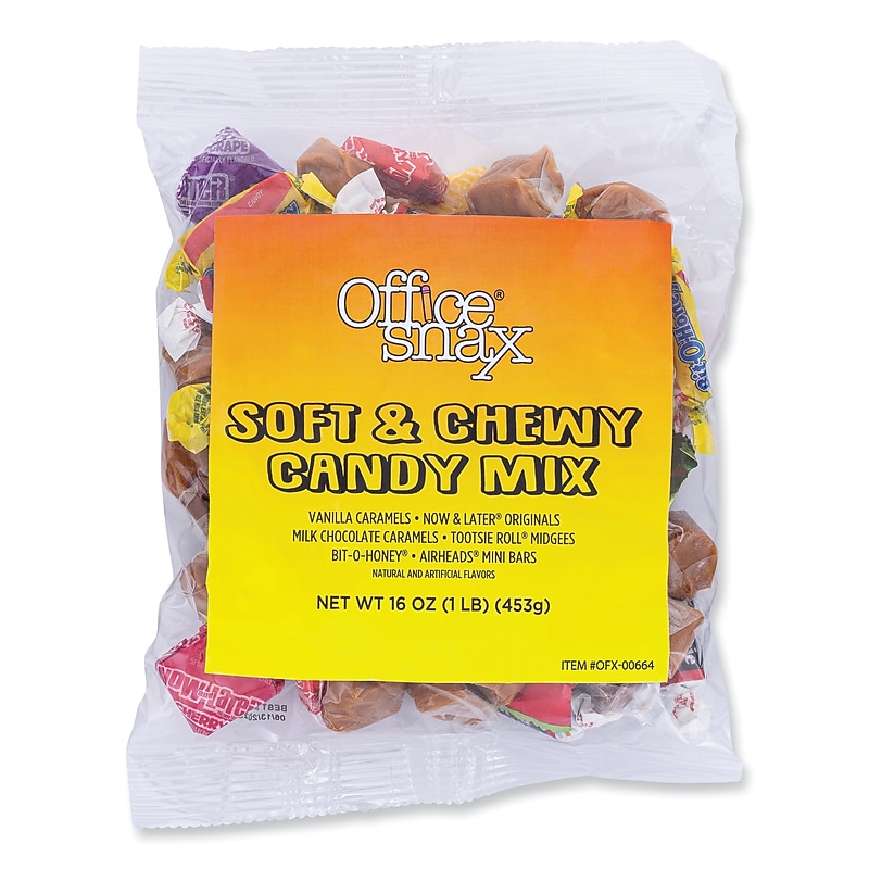 Office Snax Soft and Chewy Candy Mix, 1 lb. (OFX00664) image 1