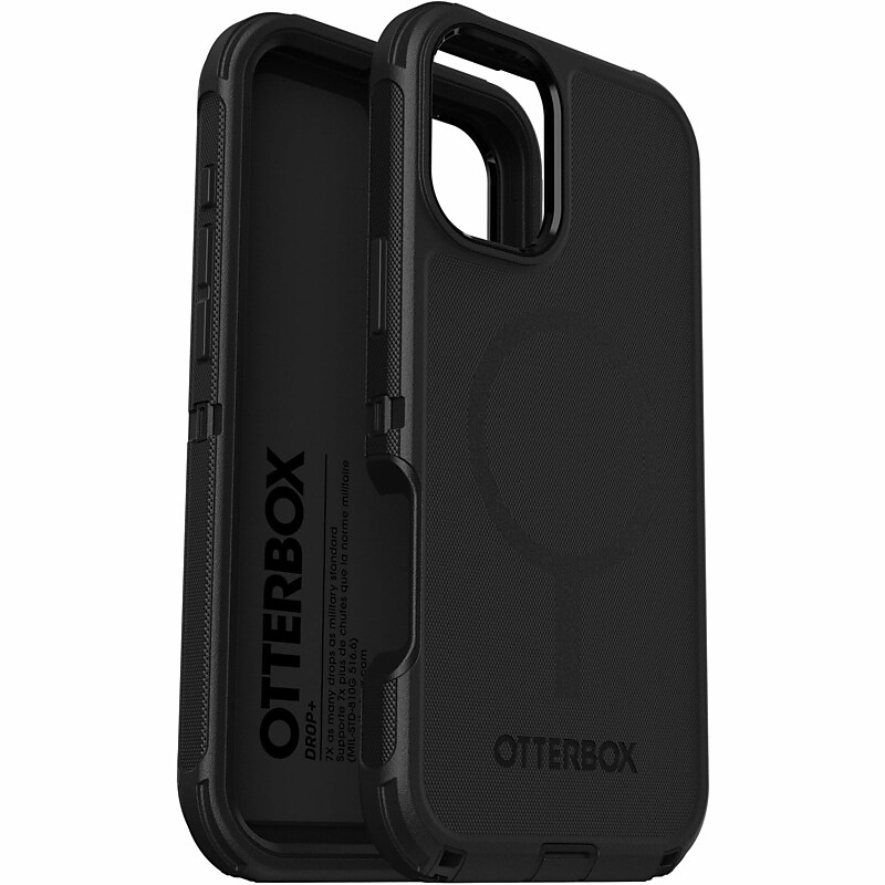 OtterBox Defender MagSafe Compatible Phone Case for Apple iPhone 16 Pro Max, Shock Absorbing, Black (77-99675) image 1