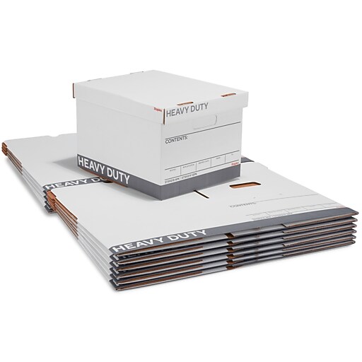 Staples Heavy Duty File Box with Lift Off Lid, Letter/Legal Size