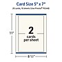Avery Integrated Cards, 5" x 7", Matte Ivory, 20/Pack (95348)~#|#~2C0447C8-1E89-4B1D-8A9D7247322F632F_sc7