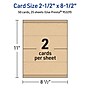 Avery Integrated Cards, 2.5" x 8.5", Matte Kraft Brown, 50/Pack (95329)~#|#~2C06615D-035D-46A4-836C15141745B5ED_sc7