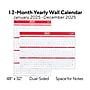 2025 Staples 48" x 32" Dry Erase Wall Calendar, Red/White (ST53911-24)~#|#~2C0A0740-5E5D-4ECF-A66757465A82A6F2_sc7