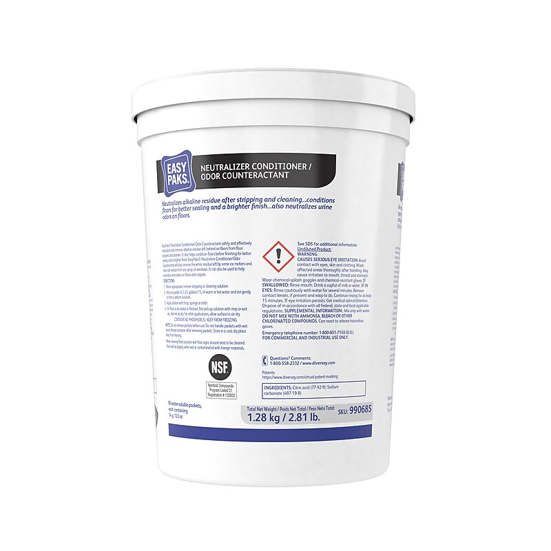 Easy Paks Neutralizer/Conditioner Powder-To-Liquid Deodorizer, 90/Pack (990685) image 1