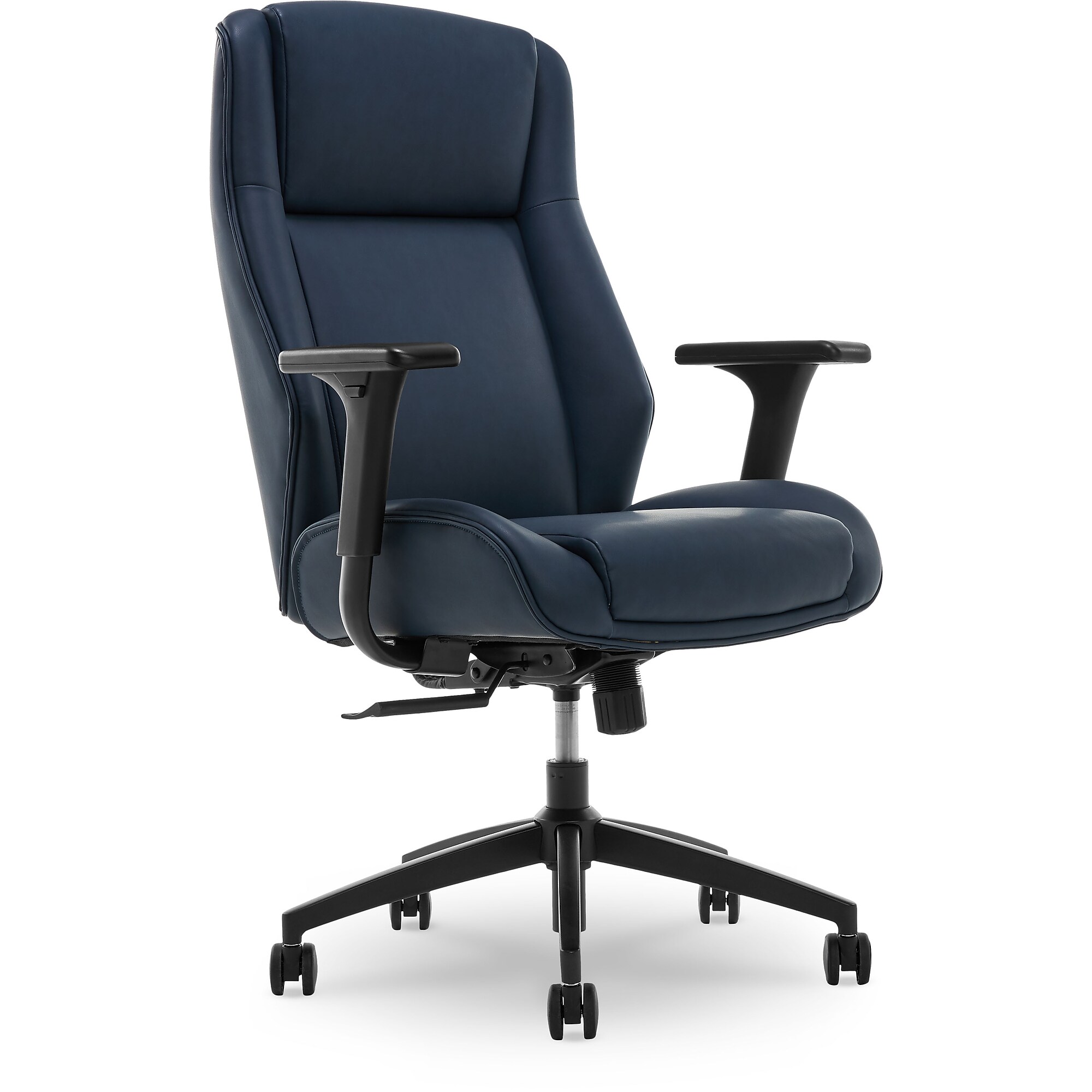 Thomasville Furniture Darius Ergonomic Bonded Leather Swivel Executive Chair, Navy (51490-NVY) Sansujyuku sansujyuku.com