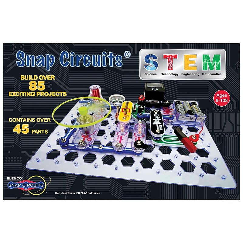 Elenco Snap Circuits STEM Circuit Building Set, 48/Pack (EE-SCSTEM1) image 1
