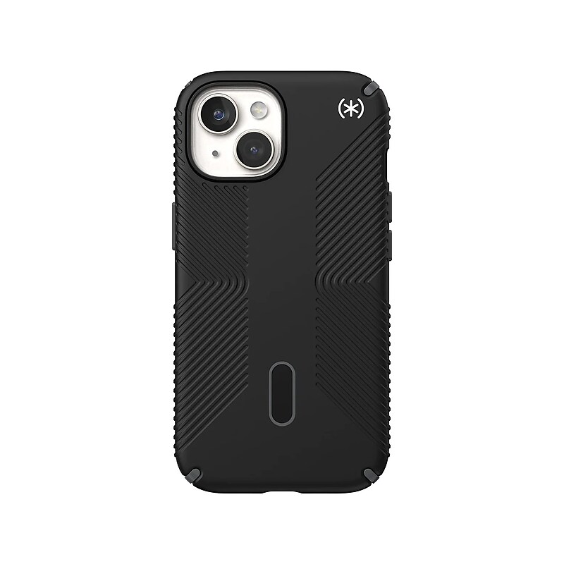 Speck Presidio 2 Grip MagSafe ClickLock Phone Case for iPhone 15, Black/Slate Gray (150439-3205) image 1