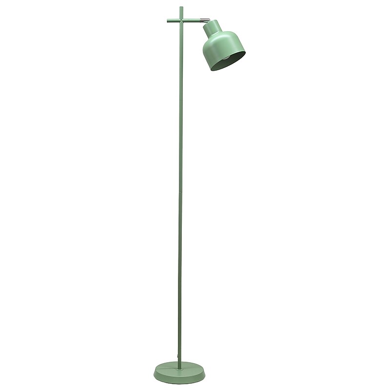 Simple Designs Sleek Essentials 54.72" Metal Floor Lamp with Round Shade, Sage Green (LF1051-SGE) image 1