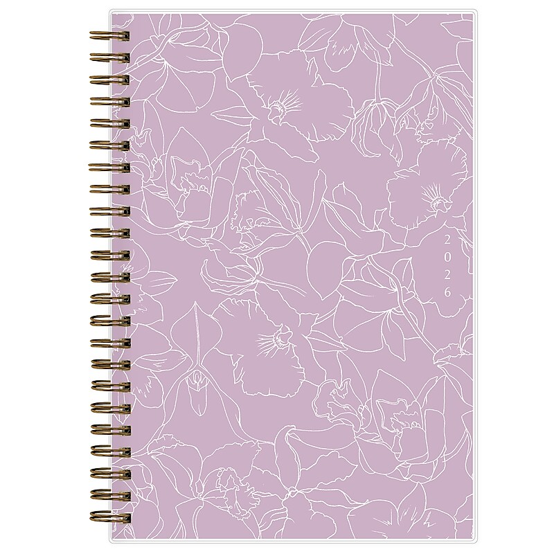 2026 Blue Sky Green Earth Freya Lilac 5" x 8" Calendar Year Weekly & Monthly Planner, Plastic Cover (153758) image 1