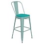 Flash Furniture Carly Indoor-Outdoor Bar Height Stool with Back, Mint with Mint Seat (ET353430MINTP1M)~#|#~2C2DEC2E-A400-424F-871A03E02CA6CCC3_sc7