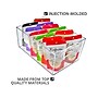 Azar Medium Open Lid Storage Tote, Clear, 4/Pack (556235)~#|#~2C375F4C-2751-4F73-973F919A2B6A495C_sc7