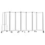 National Public Seating Robo Series 7-Panel Folding Mobile Room Divider, 72"H x 164"W, Clear Acrylic (RDG6-7CA)~#|#~2C3954D6-DE43-488C-89084490369B6F73_sc7